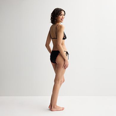 Junior's Ninety-Nine° Tie Front Triangle Bikini Top