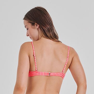 Juniors' Ninety-Nine° Cinch Front Underwire Swim Top