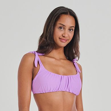 Juniors' Ninety-Nine° Scrunched Elastic Swim Top
