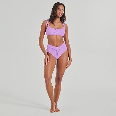 Juniors' Ninety-Nine° Scrunched Elastic Swim Top