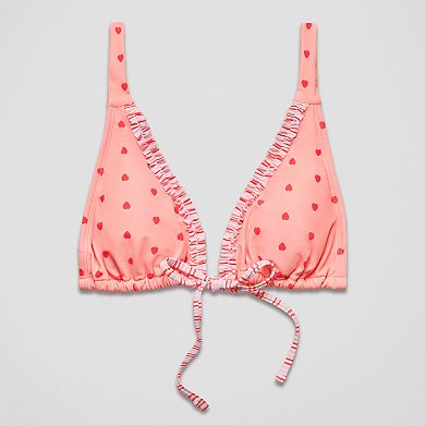 Juniors' Ninety-Nine° Mini Ruffle Triangle Swim Top