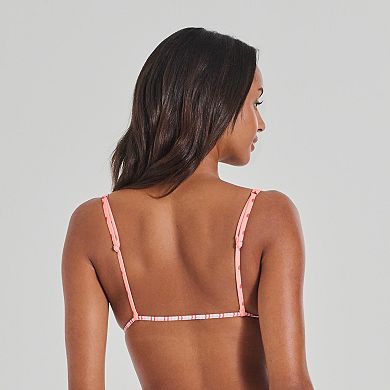 Juniors' Ninety-Nine° Mini Ruffle Triangle Swim Top