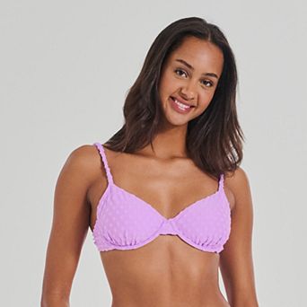 Juniors' Ninety-Nine° Scrunchie Strap Underwire Swim Top