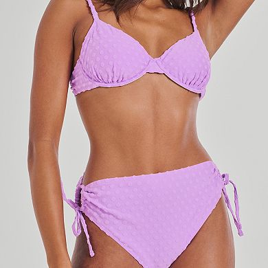 Juniors' Ninety-Nine° Scrunchie Strap Underwire Swim Top