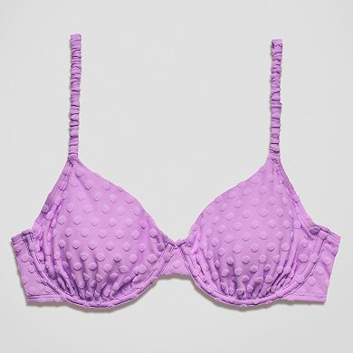 Juniors' Ninety-Nine° Scrunchie Strap Underwire Swim Top