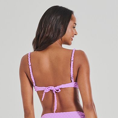 Juniors' Ninety-Nine° Scrunchie Strap Underwire Swim Top