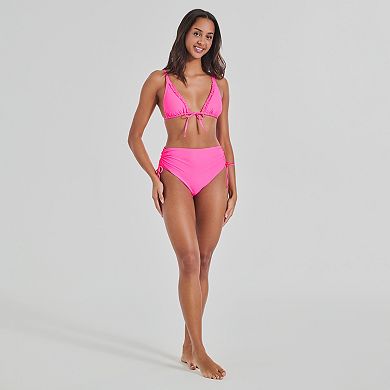 Juniors' Ninety-Nine° Mini Ruffle Triangle Swim Top