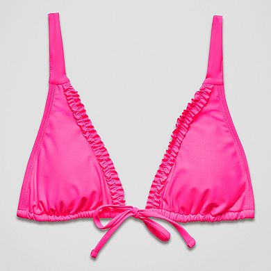 Juniors' Ninety-Nine° Mini Ruffle Triangle Swim Top