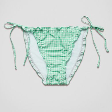 Juniors' Ninety-Nine° Merrow Edge Side Tie Hipster Bikini Swim Bottoms