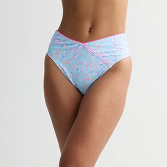Juniors' Ninety-Nine° Paneled High Waist Cheeky Swim Bottoms