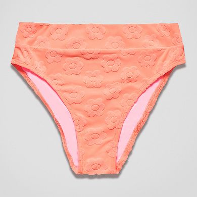 Juniors' Ninety-Nine° High Leg High Waist Swim Bottoms