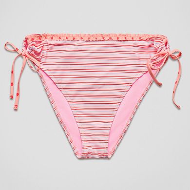 Juniors' Ninety-Nine° Side Tie Adjustable High Waist High-Leg Swim Bottoms