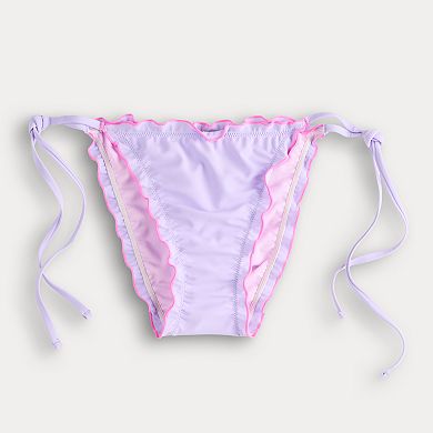 Juniors' Ninety-Nine° Merrow Edge Tie Side Hipster Swim Bottoms