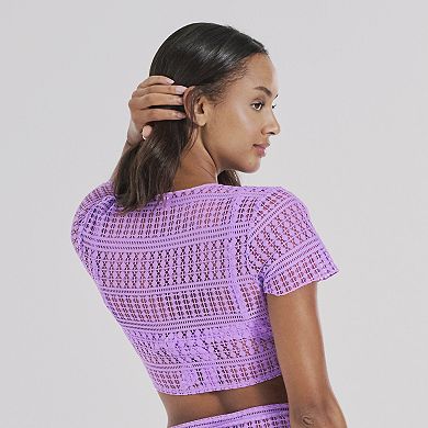 Juniors' Ninety-Nine° Tie Front Swim Cover-Up Top