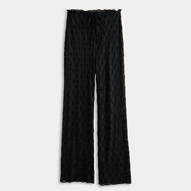 Juniors' Ninety-Nine° Flared Drawstring Swim Cover-Up Pants
