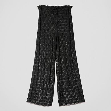 Juniors' Ninety-Nine° Flared Drawstring Swim Cover-Up Pants