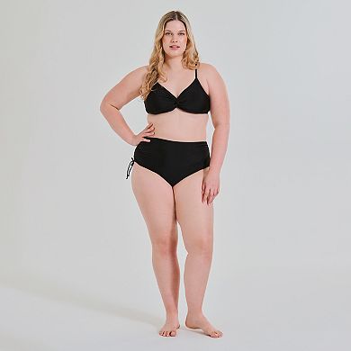 Juniors' Plus Size Ninety-Nine° Twist Front Bralette Swim Tops