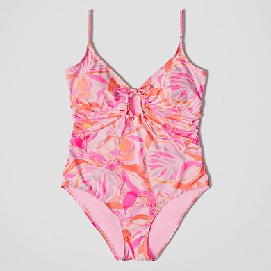 Juniors' Ninety-Nine° Tunneled Cut Out One-Piece Swimsuit