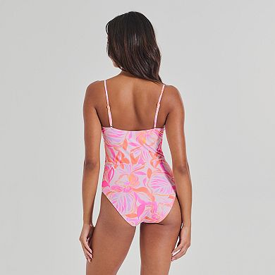 Juniors' Ninety-Nine° Tunneled Cut Out One-Piece Swimsuit