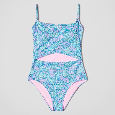 Juniors' Ninety-Nine° Scoop One-Piece Swimsuit