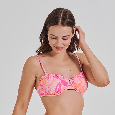 Juniors' Ninety-Nine° Merrow Edge Underwire Swim Top