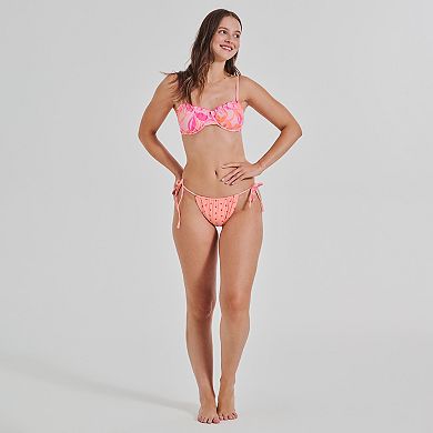 Juniors' Ninety-Nine° Merrow Edge Underwire Swim Top
