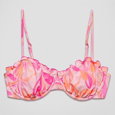Juniors' Ninety-Nine° Merrow Edge Underwire Swim Top