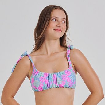 Juniors' Ninety-Nine° Scrunched Elastic Swim Top