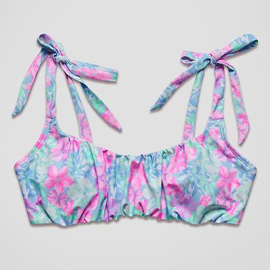 Juniors' Ninety-Nine° Scrunched Elastic Swim Top