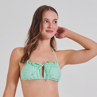 Juniors' Ninety-Nine° Merrow Cut Out Bralette Bikini Top