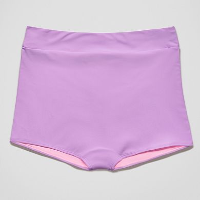 Juniors' Ninety-Nine° Retro High Waist Swim Shorts