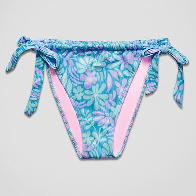 Juniors' Ninety-Nine° Tunnel Side Tie Swim Bottoms