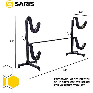 Saris Kayak Storage Rack, Freestanding Kayak Rack For Two-kayak, Sup, Canoe & Paddleboard