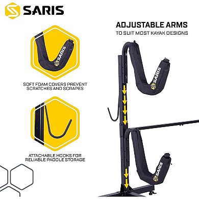Saris Kayak Storage Rack, Freestanding Kayak Rack For Two-kayak, Sup, Canoe & Paddleboard