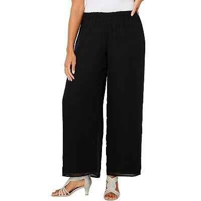 Petite Plus Size Women's Cocktail Pant by Catherines in Black (Size 20 WP)
