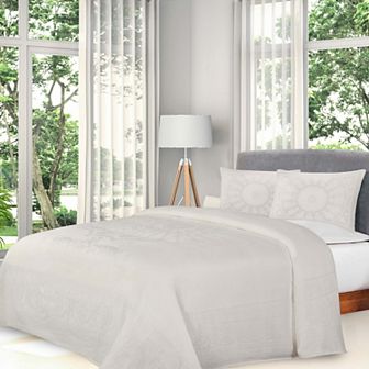 SUPERIOR Kymbal Medallion Woven Jacquard Oversized Bedspread & Sham Set