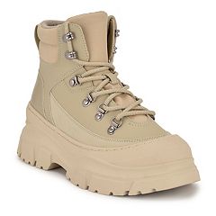 【Nine West】Ringer Boots-White Ringer Detailed Western Boots – Nine West