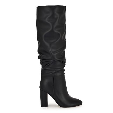 Nine West Magnett Women's Block Heel Slouchy Dress Boots