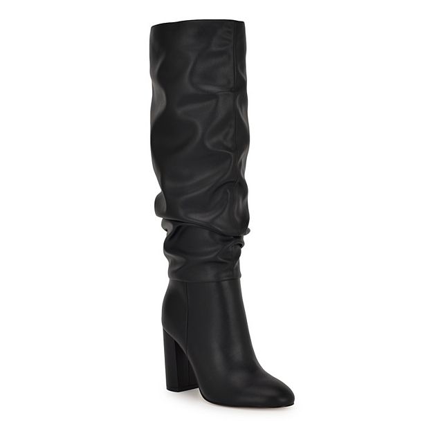 Nine West Magnett Women s Block Heel Slouchy Dress Boots