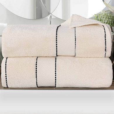Superior 2 pc Niles Egyptian Giza Cotton Dobby Ultra-Plush Thick Soft Absorbent Bath Sheet Set