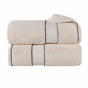Superior 2 pc Niles Egyptian Giza Cotton Dobby Ultra-Plush Thick Soft Absorbent Bath Sheet Set