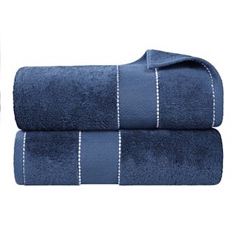 Superior 2 pc Niles Egyptian Giza Cotton Dobby Ultra-Plush Thick Soft Absorbent Bath Sheet Set