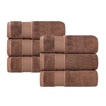 Superior 6 pc Niles Egyptian Giza Cotton Dobby Ultra-Plush Thick Soft Absorbent Hand Towel Set