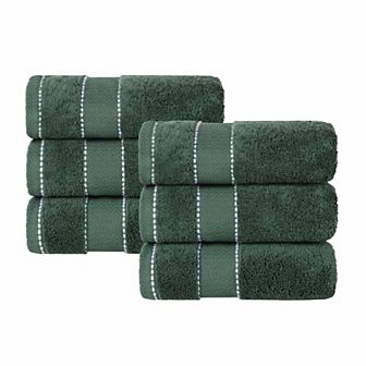 Superior 6 pc Niles Egyptian Giza Cotton Dobby Ultra-Plush Thick Soft Absorbent Hand Towel Set