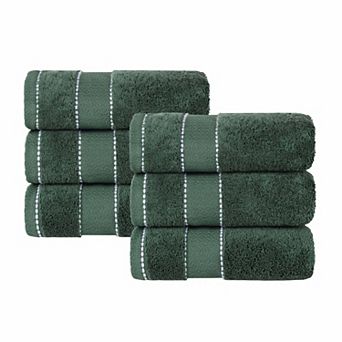 Superior 6 pc Niles Egyptian Giza Cotton Dobby Ultra-Plush Thick Soft Absorbent Hand Towel Set