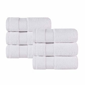 Superior 6 pc Niles Egyptian Giza Cotton Dobby Ultra-Plush Thick Soft Absorbent Hand Towel Set