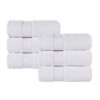 Superior 6 pc Niles Egyptian Giza Cotton Dobby Ultra-Plush Thick Soft Absorbent Hand Towel Set