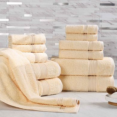 Superior 12 pc Egyptian Cotton Highly Absorbent Solid Ultra Soft Towel Set
