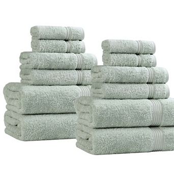Superior 12 pc Egyptian Cotton Highly Absorbent Solid Ultra Soft Towel Set