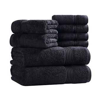 Superior 8 pc Egyptian Cotton Highly Absorbent Solid Ultra Soft Towel Set